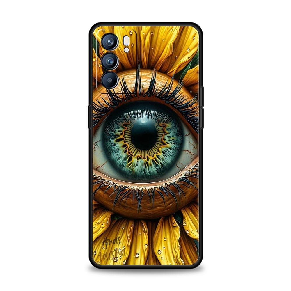 Модный Чехол для Телефона с Ресницами для Oppo A17 A31 A54 A57 A78 A79 A98 Find X5 X6 Reno 6 7 8 10 11 12 13 F Pro 5G Мягкий ТПУ Чехол
