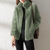 Winter Fleece Thickened Double-sided Fleece Stand-up Collar Thermal Sweater Cardigan Zipper Jacket