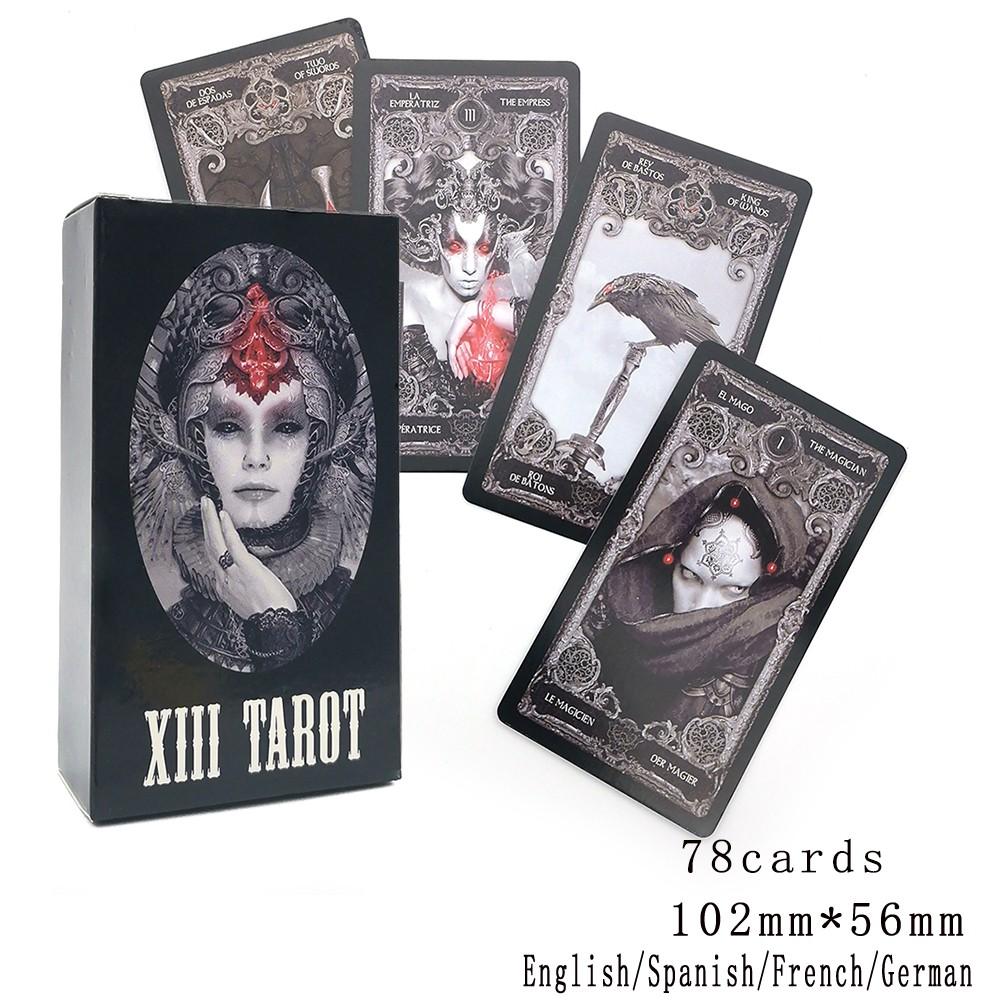 XIII Темные карты Таро Колода Настольная игра Английский Таинственное гадание Судьба