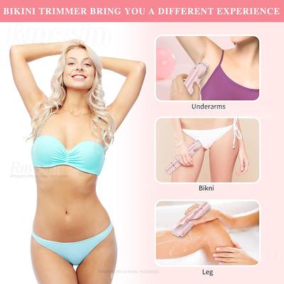 Двойная головка триммер для волос женские электрические бритвы перезаряжаемые влажные сухие безболезненные бритвы машинка для удаления волос для тела интимные зоны