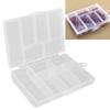 6 сеток, прозрачный органайзер, уплотнительная крышка, контейнер для хранения ювелирных изделий, коробка для рукоделия, бусины