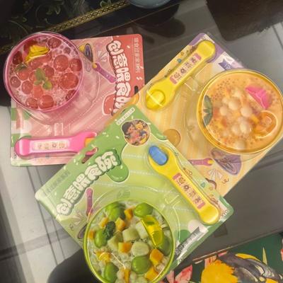 Игрушка для кормления пудингом, имитирующая сладкую еду, фруктовый десерт, японская, с ложкой, ролевая игра, развивающая игрушка для раннего развития, игрушки для детского игрового домика