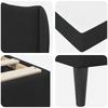 Bed Frame with Headboard Black 180 x 200 cm Velvet