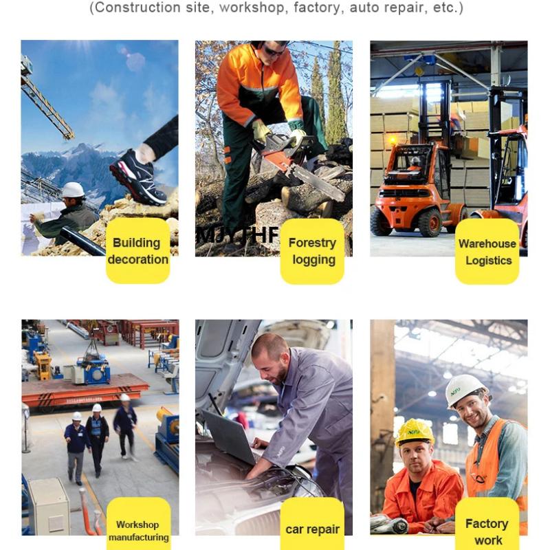 Мужские ботинки безопасности, ботинки с высоким верхом, рабочие кроссовки со стальным подноском, противоударные, устойчивые к проколам, рабочие ботинки, дышащая, неубиваемая обувь