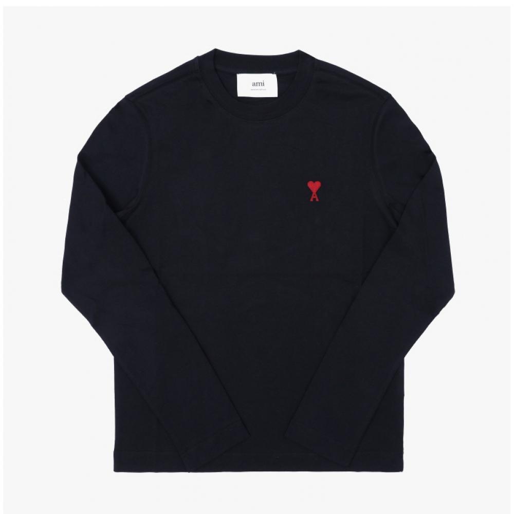 Ami Футболка с длинным рукавом с маленьким логотипом в виде сердца Bfuts235 724 001