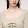 Spring and Autumn Collection Eye catching Square Collar Folded Short Style Slimming and slimming Short Style Spicy Girl T-shirt
