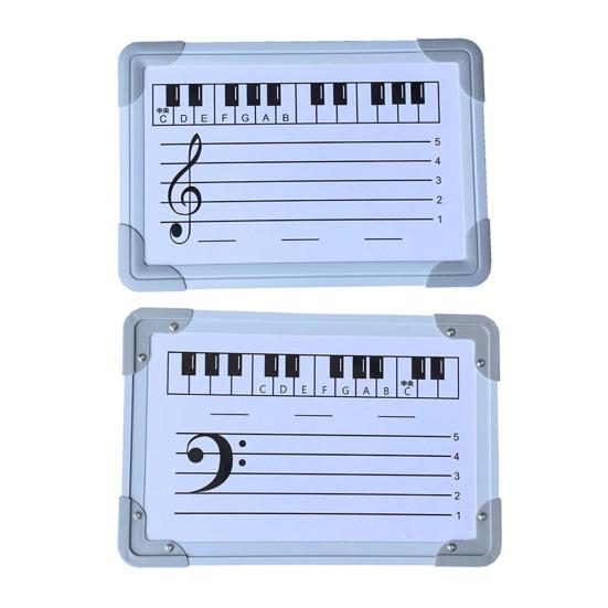 Yousheng Double-Sided Magnetic Music Staff Whiteboard High Low Notes Teaching Aid Mini Dry Erase Board Students Teachers Music Classroom Supplies