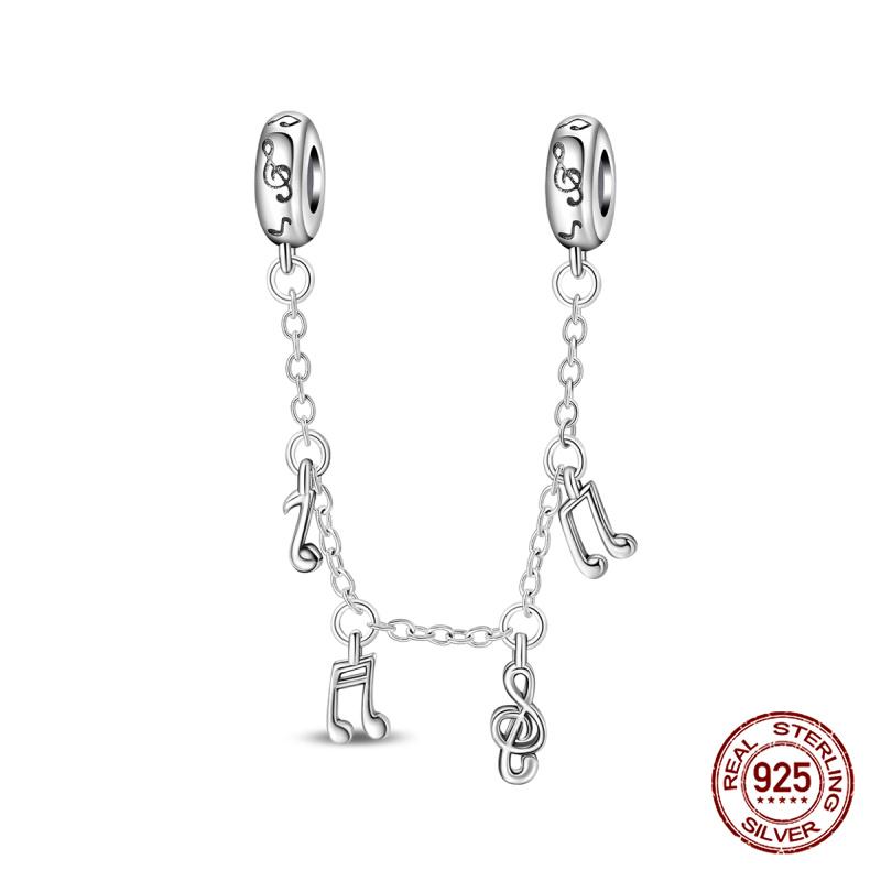 Original Charms Copper Hand Picking Star Safety Chain Charms Bead Fits 3Mm Original Bracelet Women Diy Jewelry Gift