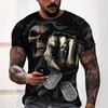 3D цифровая печать, мужская короткорукавная футболка для подростков, многофункциональная и дышащая.