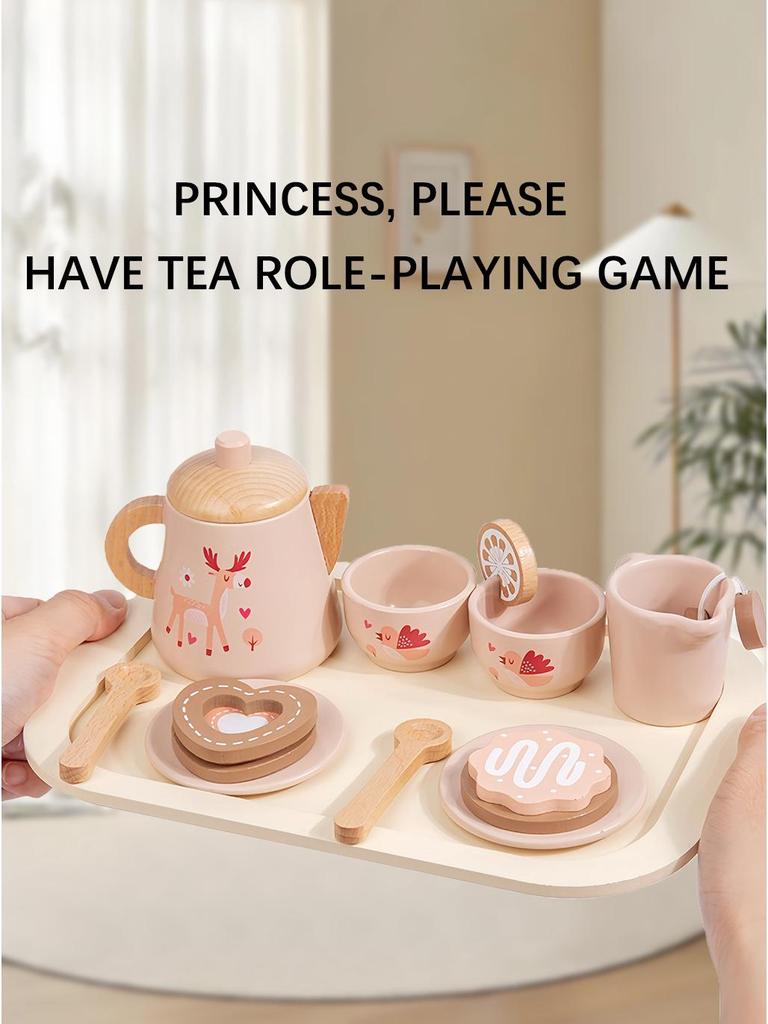 Children's Wooden Tea Set: Interactive Role Play & Cognitive Development Toy