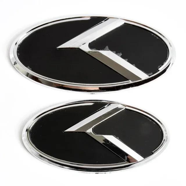 AABJB1 2pcs  For KIA K5  Car Trunk Emblem 3D Sticker K Logo Front Grill Rear Badge2011-2013 Optima Forte 2009-2014