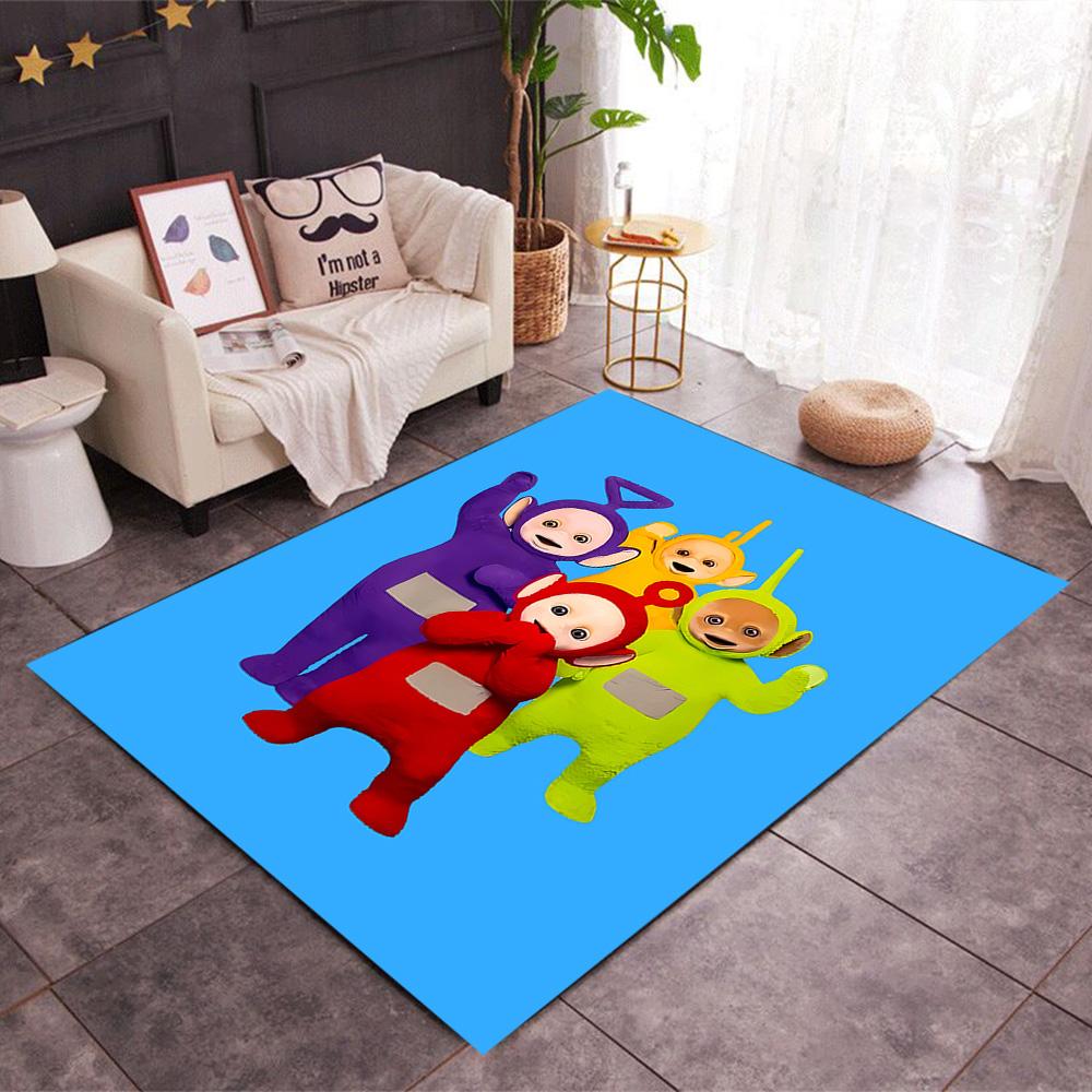 Teletubbies Friends Themed Anti-Slip Rugs - Polyester Home Decor, Suitable for Bedrooms, Living Rooms, Doorways, Studios, and Decorations