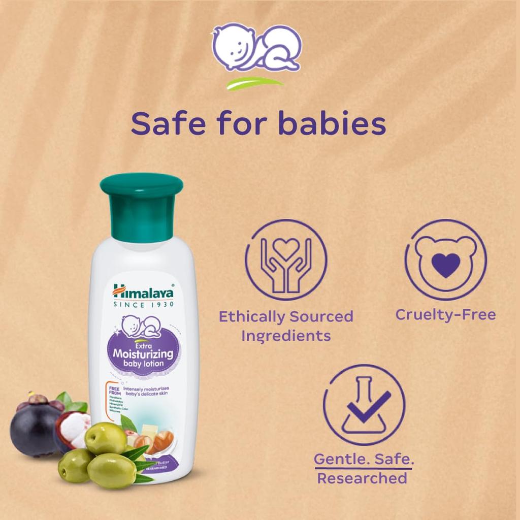 Himalaya Extra Moisturizing Baby Lotion 400ml Pack of 1 | Soft Gentle Hydrating Skin Care