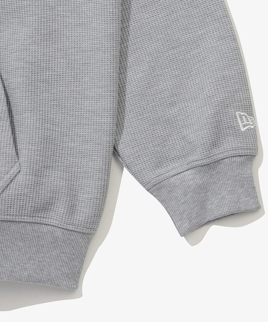 New Era Waffle Hooded Zip-Up Jacket Heather Grey 14954614