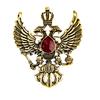 Винтажная брошь в виде двуглавого орла из сплава и смолы