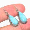 Natural Republic Larimar Gemstone Handmade 925 Solid Silver Earring 1.50" A9h50