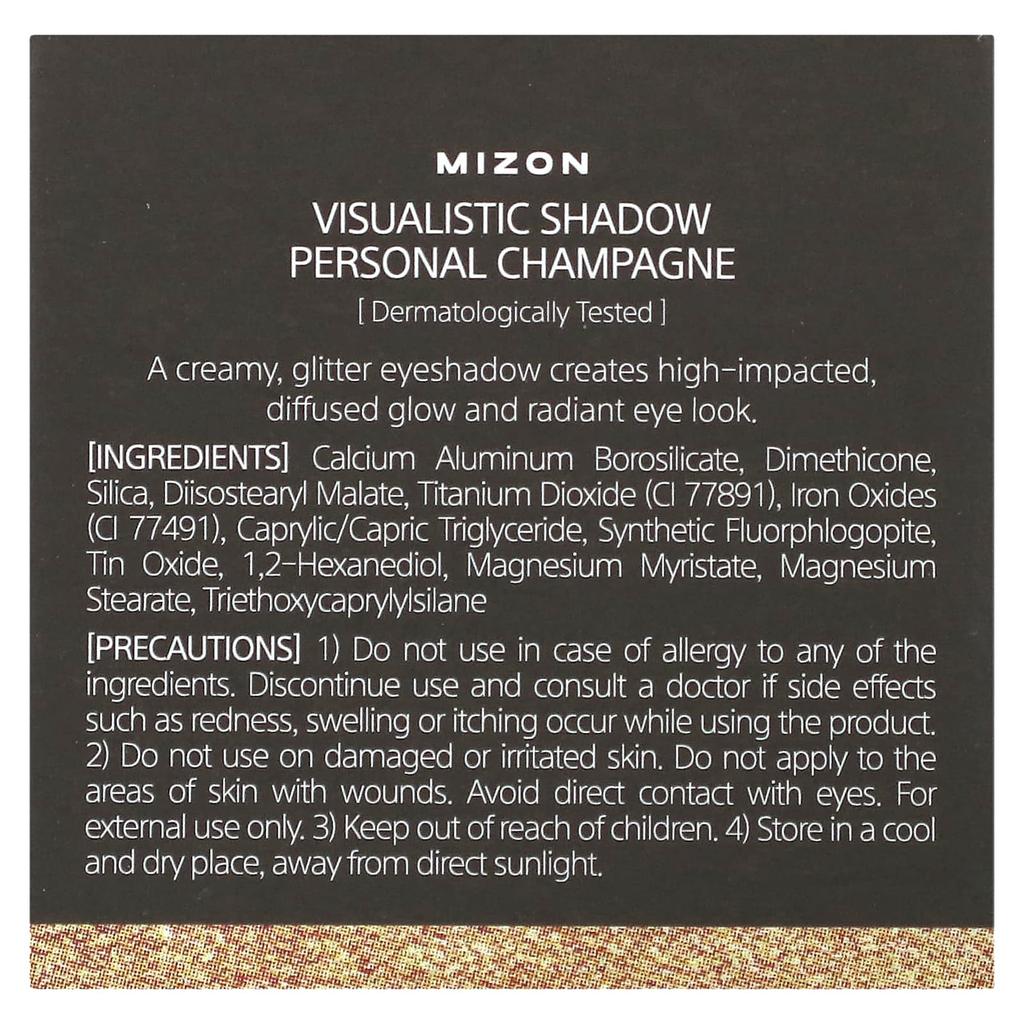 Mizon, Visualistic Shadow, Персональное шампанское, 1,3 г (0,04 унции)