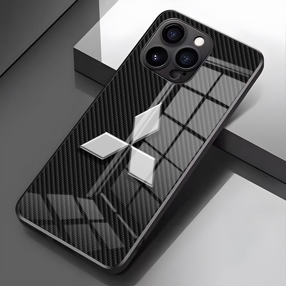 Чехол для телефона JDM B-B-MitsubishiES для IPhone 17 Pro Max 16 15 14 Pro Max 13 11 X Xs Xr 8 7Plus Стеклянная крышка