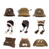 Maillard Hat Women's Fisherman Knitted Versatile Stacking Cold Warm Cute Plush
