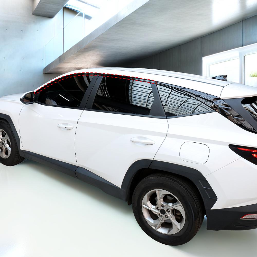 Для Hyundai Tucson NX4 2026-2026 6 ШТ. ABS Декоративная полоска на окно автомобиля Кнопка Покрытие боковой панели Отделка Окно стойки D Декоративная полоска