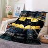 Batman Logo 3D-Printed Cartoon Flannel Blanket—Warm, Cozy, and Soft; Ideal for Casual Naps and Holiday Gifting.