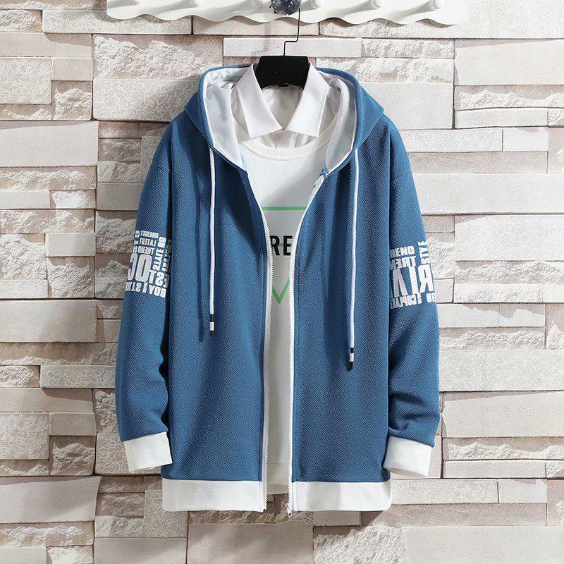 Trendy Korean Style Loose Hooded Cardigan: Spring/Autumn Long-Sleeve Casual Jacket for Students & Couples
