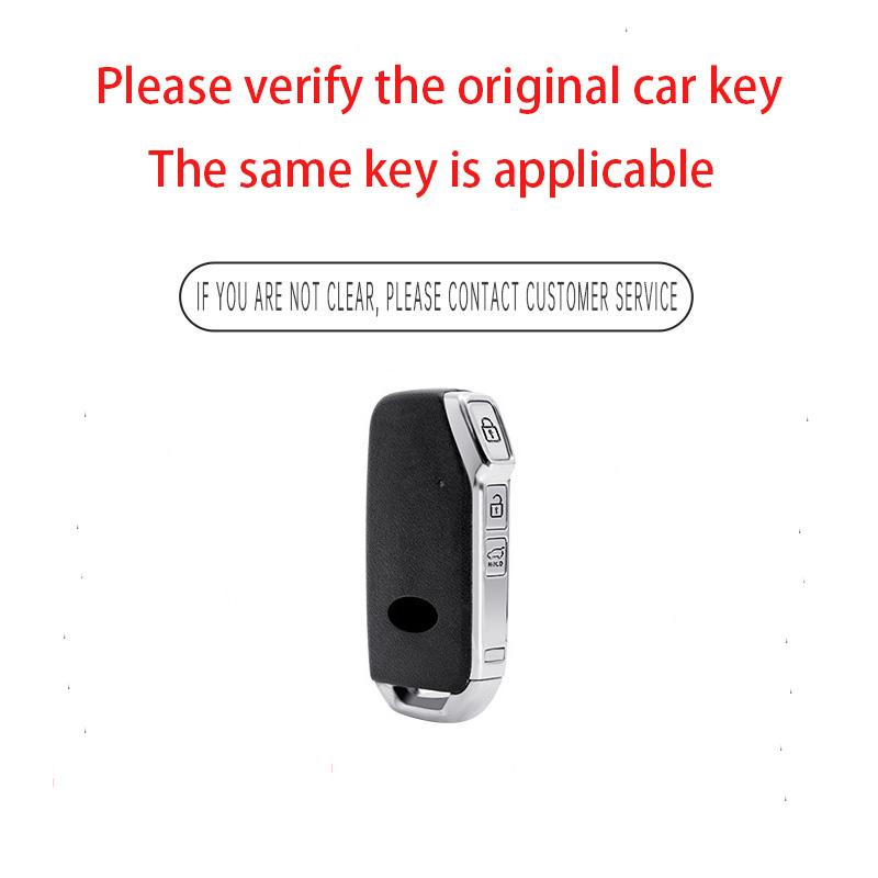 Zinc Alloy Leather Car Key Case Cover Shell Accessory For KIA Sportage R GT Stinger Sorento Ceed Cerato Forte Niro Soul Tellurid YT9