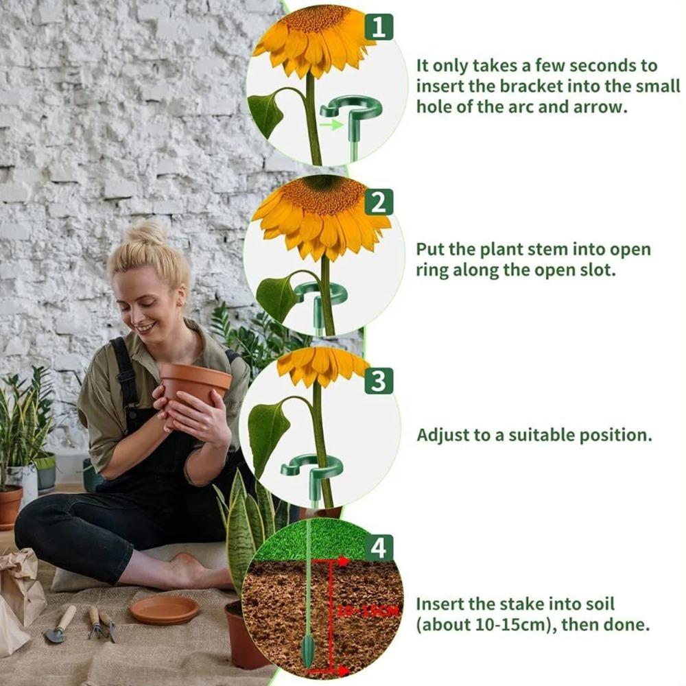 10PCS Reusable Climbing Plant Support Stakes Plastics Leaf Protection Frame For Indoor Outdoor