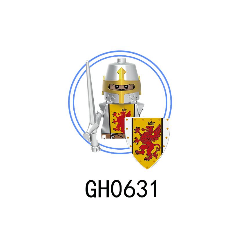 G0180 Средневековые Солдаты Рыцари Мини Собранный Строительный Блок Фигурки Игрушки