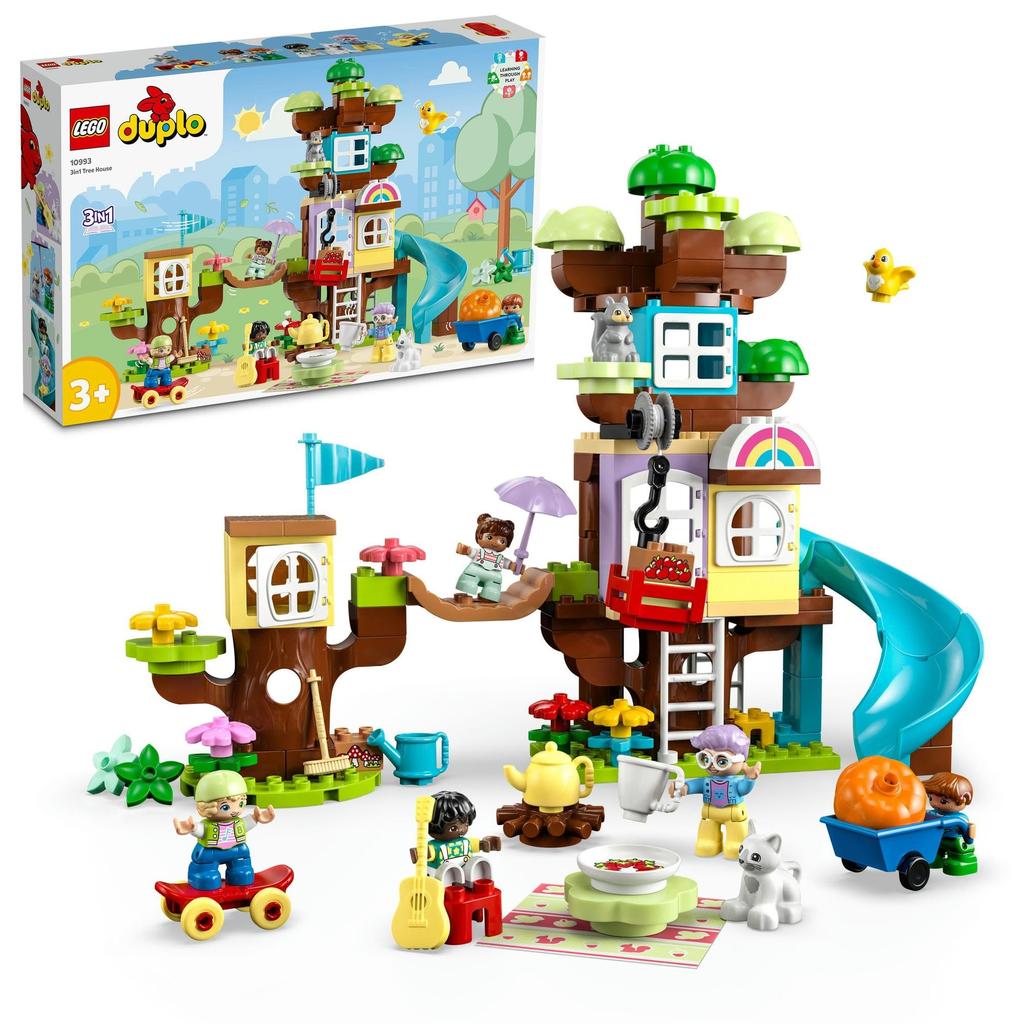 LEGO Duplo Duplo Town 3in1 Игрушка-домик на дереве Подарок на день рождения Обучающий блок Рождество Мальчики Девочки Дети 1 и 1 год 2 года 6 лет