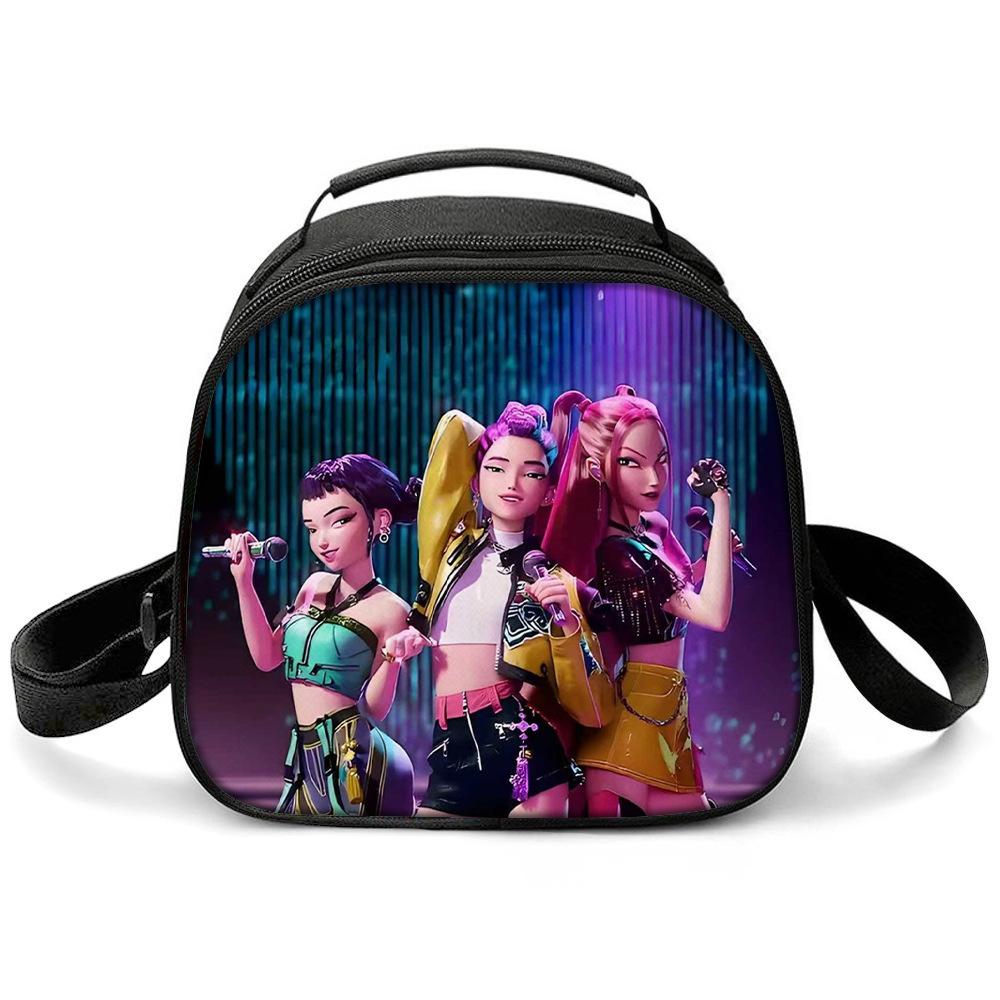 KPOP Охотники на ведьм с принтом мультфильма студенческая теплая сумка для ланча сумка-мессенджер