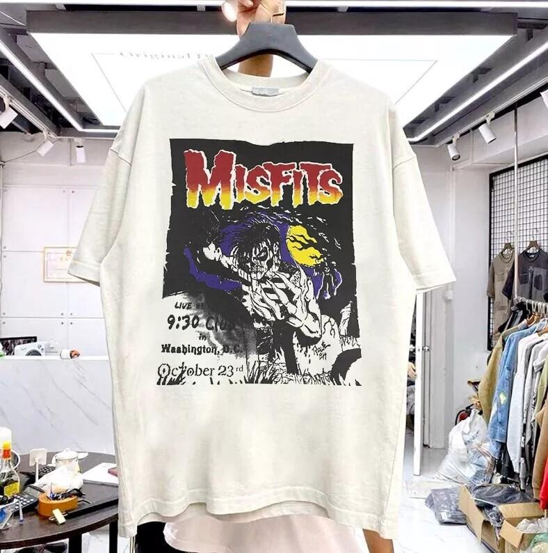 Misfits Cheap Band Misfits 90s Graphic White Unisex Tshirt Reprint S-5XL
