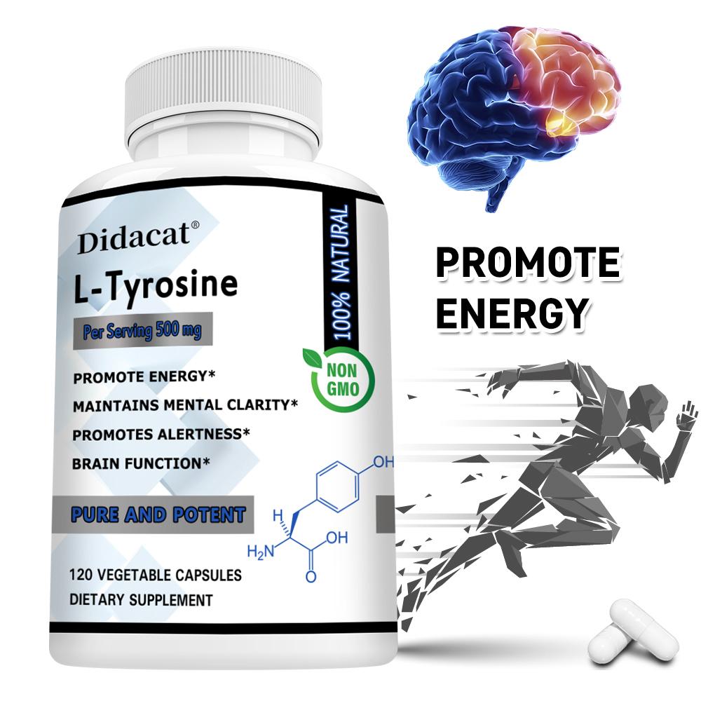 L-Tyrosine enhances brain function and promotes nervous system health 120 capsules