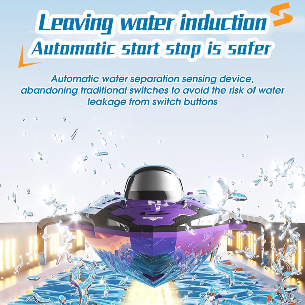 Радиоуправляемая лодка, 2,4 ГГц, водонепроницаемая, перезаряжаемая скоростная лодка для бассейнов и озер, мини-игрушки-трюкачи для детей