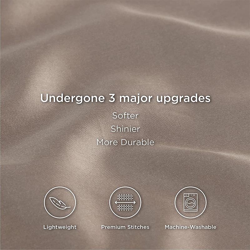 Набор из 2 атласных наволочек — воздушные шелковые наволочки для волос и кожи, 2 комплекта атласных наволочек с застежкой-конвертом