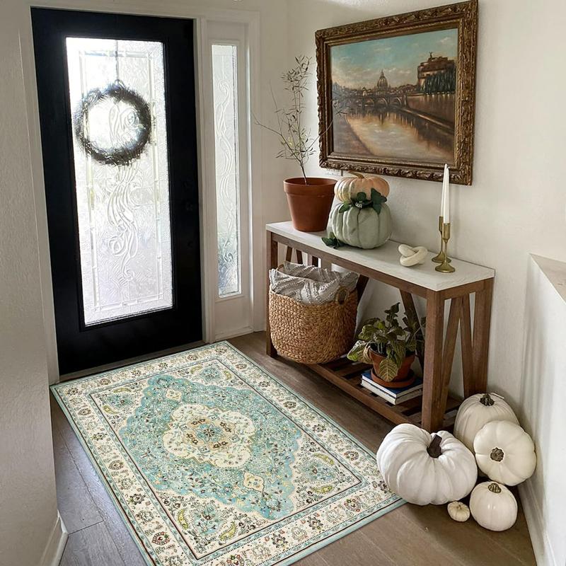Carpet Boho Entry Door Mat Entry Rug Bathroom Floor Mat Small Rug Stain Resistant Washable Rug Home Decor