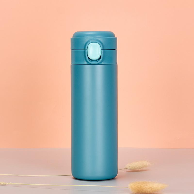 Новая вакуумная колба из нержавеющей стали с всплывающей крышкой, мини-двойная вакуумная прямая чашка для мужчин и женщин, милые простые гороховые чашки.