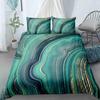 Пододеяльник Chic Marble Duvet Cover Microfiber Mint Gold Glitter Turquoise Комплект постельного белья Abstract Aqua Blue Quilt Cover Single Twin Full Size