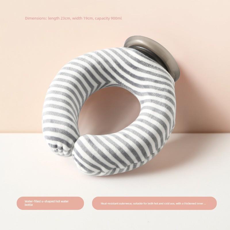 New Portable U-Shaped Hanging Neck Water-Filled Hot Water Bag, Specialized U-Shaped Hot Water Bag for Cervical Spine, Hot Compress for Neck, Hot and