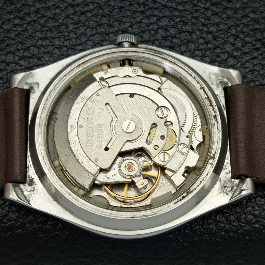 Б/У SEIKO 5 AUTO 6309B ЯПОНИЯ МУЖСКИЕ D/D КОРИЧНЕВЫЕ ЧАСЫ 608a-a315117-2
