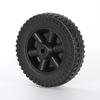 2Pcs Bbq Grill Wheels 6" Oven Accessories 6 Inch Blow Molded Wheel Replacement Barbecue 8-10Mm Hole Backyard Garden Tool Parts