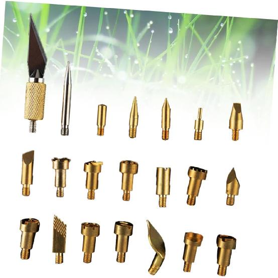 Набор инструментов для выжигания по дереву PLAFOPE 22 шт. Наконечники паяльника для специальной резьбы, декоративных узоров