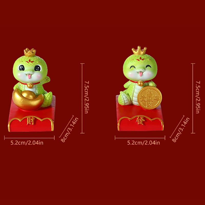 2025 год Змеи Украшение Мультфильм Счастливая Змея Фигурка Микро Пейзаж Автомобиль Интерьер Домашний Рабочий Стол Украшение