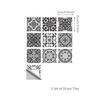 10 Pcs Simple Black and White Retro Geometric Pattern Wall Sticker Home Kitchen Decoration Wall Art