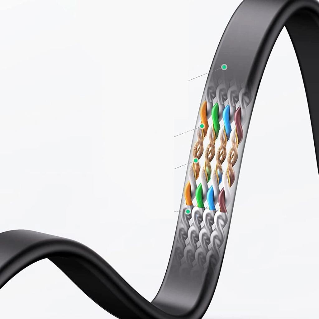 Ugreen Flat Lan Ethernet Cable Cat. 6 5M Black (Nw102)