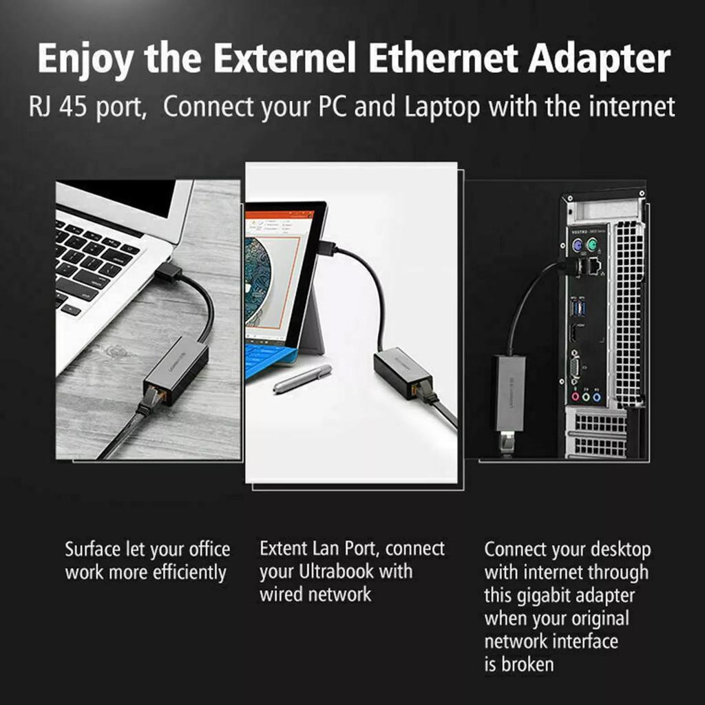 USB 3.0 Type A To Gigabit Ethernet Adapter, 1000M RJ45 Wired LAN Network Converter Compatible with Nintendo Switch/wii/wiiu,for Windows 11/10/8.1/8/XP