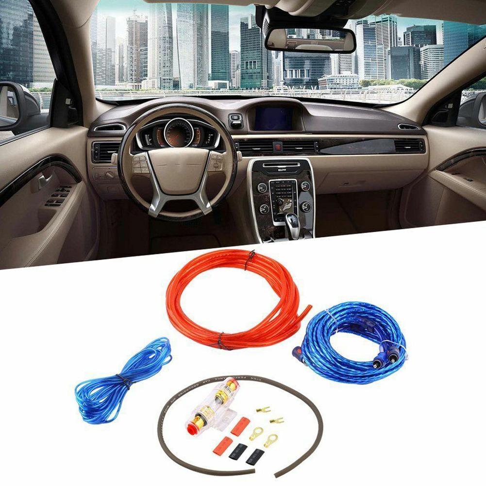 1500W Car Power Amplifier Wiring Kit 8GA Car Subwoofer Cable 60 AMP Fuse Holder 18GA for Car Modification for Auto Vehicle Parts