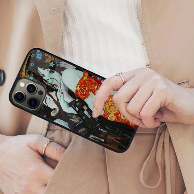 Поцелуй Густава Климта Магнитный чехол для телефона ДЛЯ APPLE iPhone 17 Air 16 14 13 12 Pro Max 15 Plus Беспроводная зарядка С чехлом MagSafe