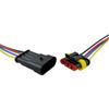GTIWUNG 5 Kit 4 Pin Waterproof Connector 4 Pin Way Car Waterproof Electrical Connector