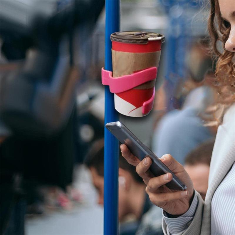 Портативный держатель для чашки, кофе, воды, молока, кружки, подставка для метро, автобуса, велосипеда, аксессуары, универсальный, прочный, легкий в использовании держатель для чашки